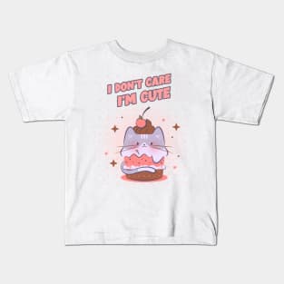 Cute cupcake cat Kids T-Shirt